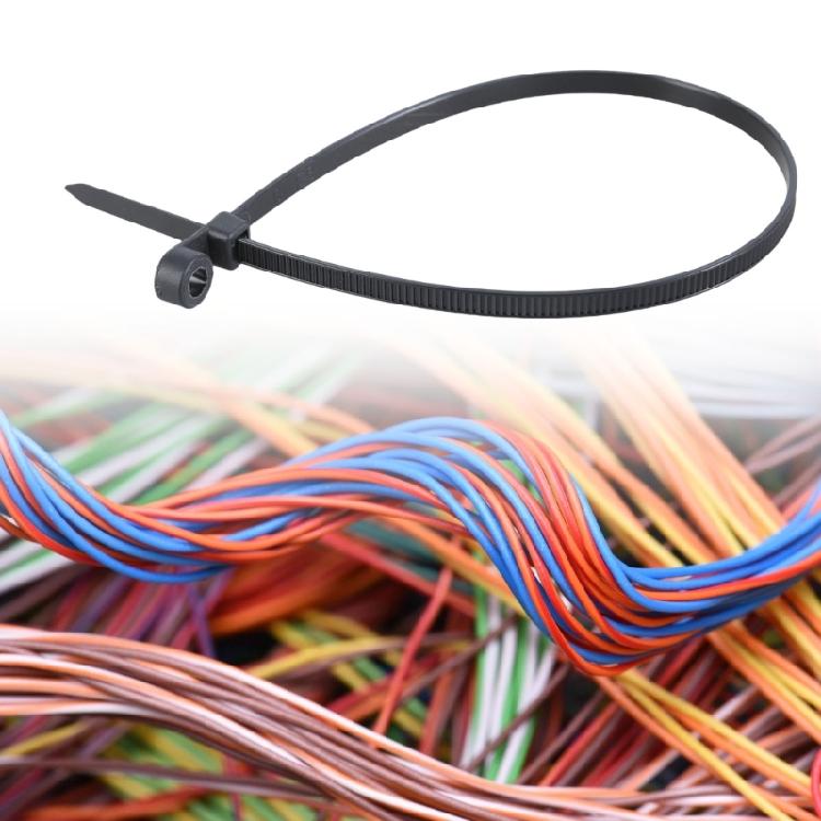 100pcs 12 Inches Black Cable Ties Ties with Screw Mounting Hole Automotive Cable Ties for Home Office Wire Managements