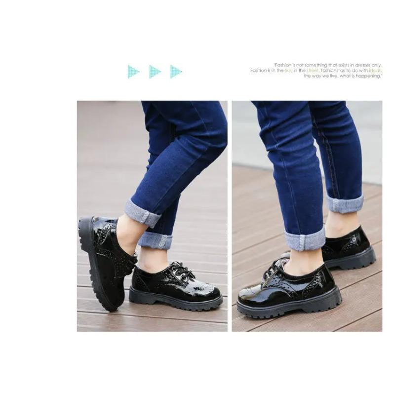 New Spring Summer Autumn Kids Shoes For Boys Girls British Children's Casual Sneakers PU Leather Fashion Shoes