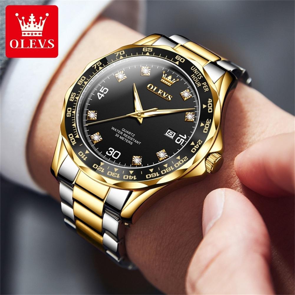 OLEVS brand watch Lishi green water ghost quartz watch waterproof men's watch men's watch 9988