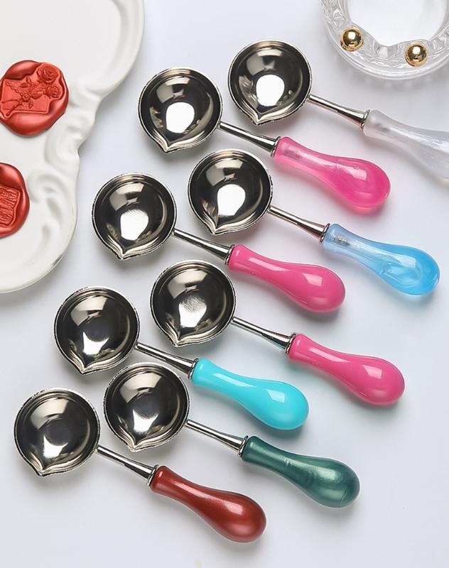 10 Pcs Wax Seal Spoon Wax Sealing Stamp Melting Spoon Craft Supplies for Sealing Wax Stamp Envelope Party Invitations