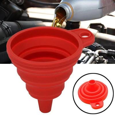 Engine Funnel Car Universal Silicone Liquid Funnel Washer Fluid Change Foldable Portable Auto Engine Oil Petrol Change Funnel