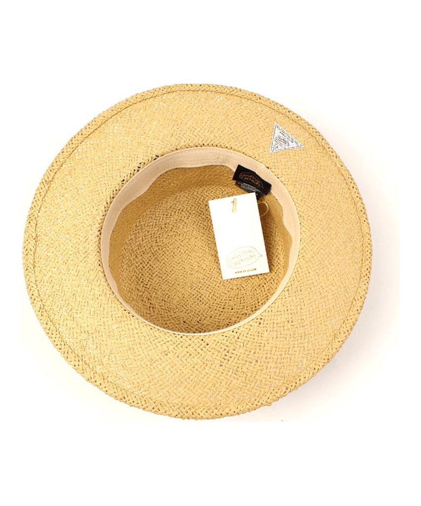 Beige Flat Panama Hat
