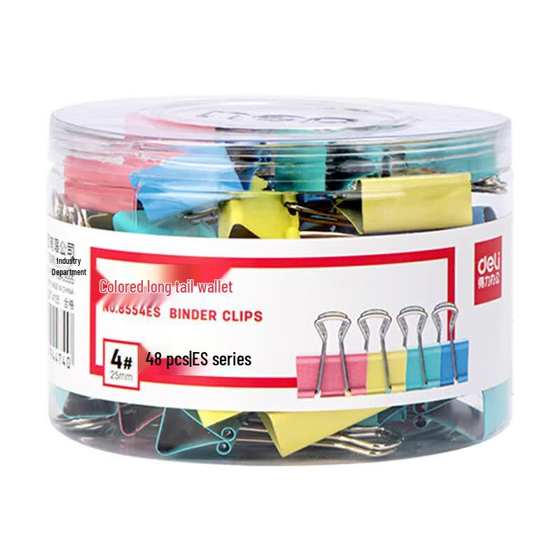 Deli Colored Binder Clips 25mm