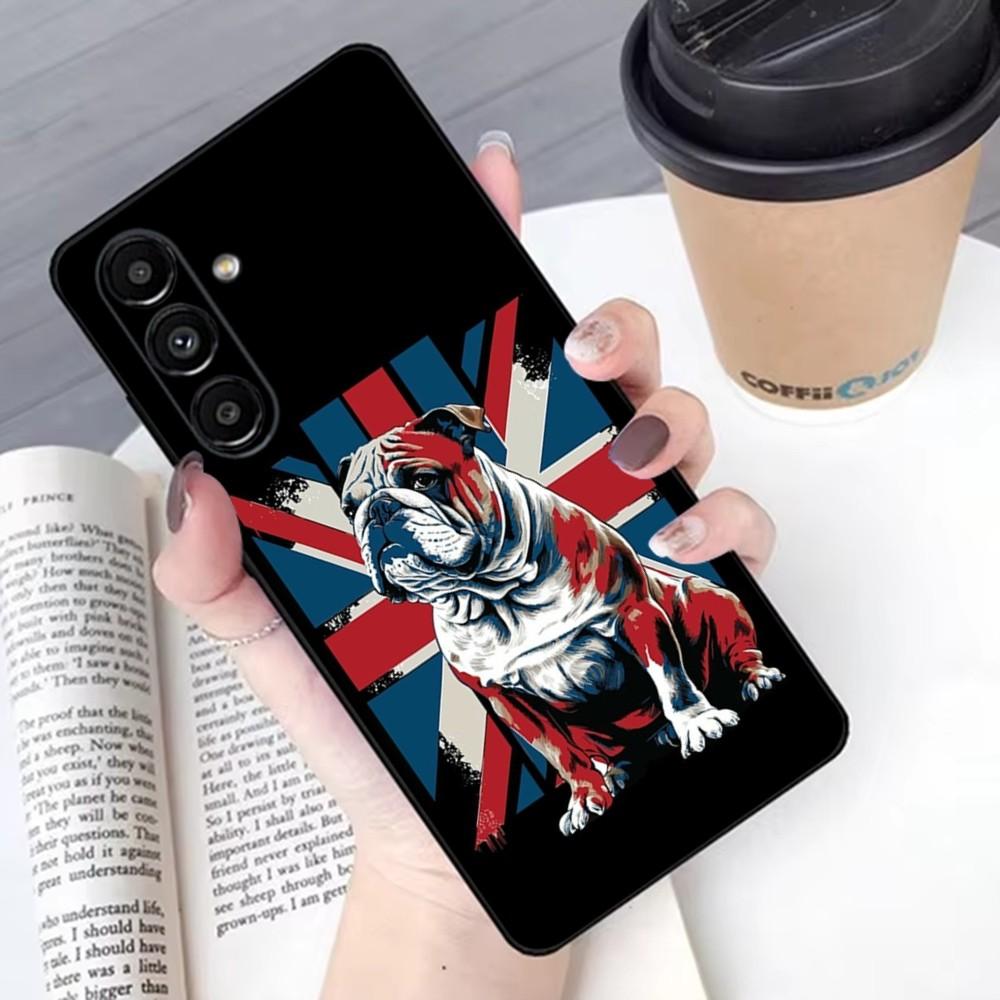 French Bulldog Phone Case For Samsung S 25,24,21,22,23,30,20,Ultra,Plus,Fe,Lite,Note,10,9,5G Black Soft