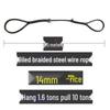 14mm 2.5m Spliced Steel Wire Rope Lifting Sling