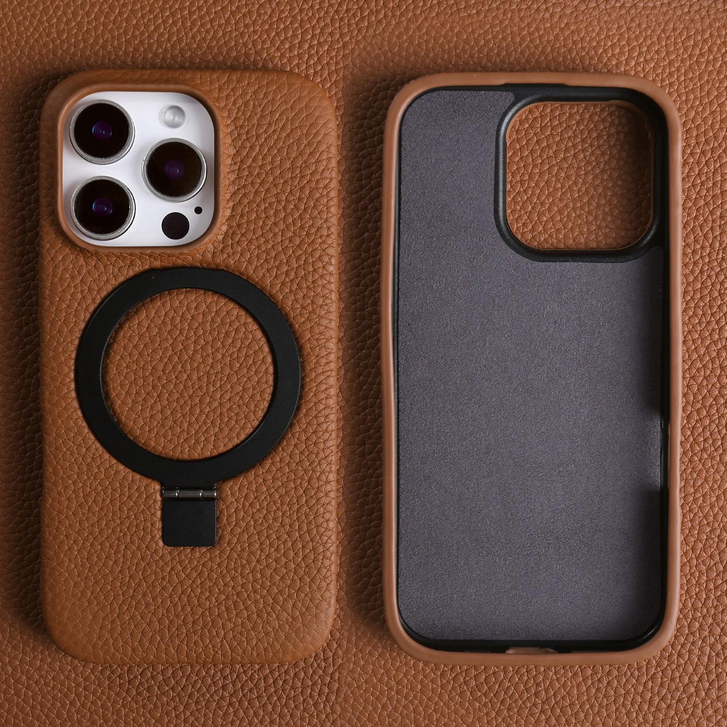 

Чехол для телефона с магнитной подставкой-кольцом для iPhone 16 Pro Max 16e 15 13 14 12 11pro, крышка, чехол из натуральной кожи, чехлы с магнитной задней крышкой Genuine Leather&iPhone 15 Pro Max