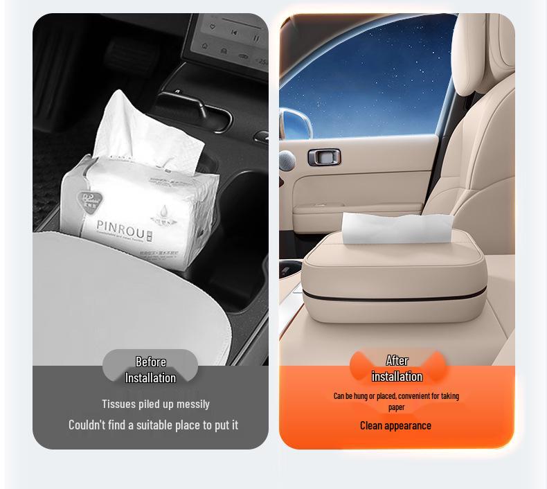 Shangjie H5 Tissue Box: Premium Hanging Car Seat Tissue Holder for 25 Models - Luxury Interior Decor Accessory