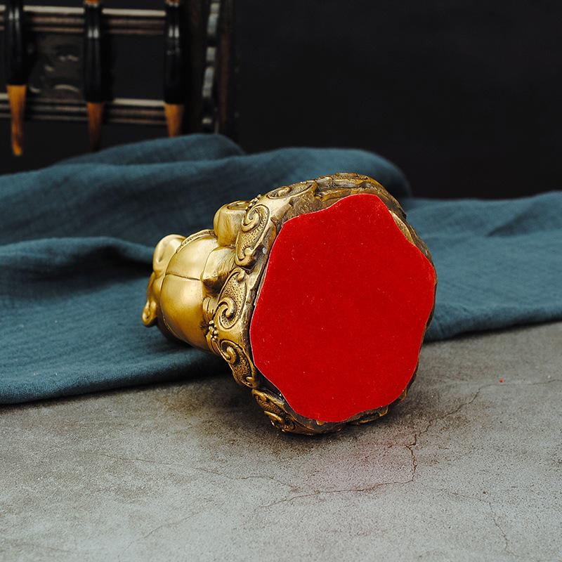 Pure Copper Zodiac Figurines Rat Ox Tiger Rabbit Dragon Snake Horse Sheep Monkey Rooster Dog Pig Animal Blessing Lucky Charms Cr