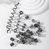 28pcs/set Golden Hair Ring Clips Zinc Zinc Alloy Hair Charms Fasion Dirty Braid Hair Buckles  Party