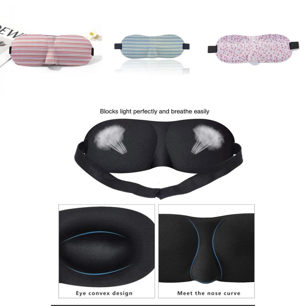 3d Stereoscopic Light Blocking Breathable Sleep Eye Mask For Travel And Sleep Improvement