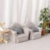1/12 Dollhouse Mini Flax Sofa Throw Pillow Model Dollhouse Furniture Decoration Dolls House Home Scene Decor Accessories