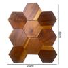 Creative Hexagonal Bevel Three-dimensional Mosaic Wooden Block Background Wall Decoration Bar Café Shop Wall Hanging Decoration
