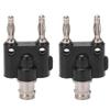 2PCS J.20022 4mm Banana Plug Connector BNC Female to Double Row Banana Connector Adapter
