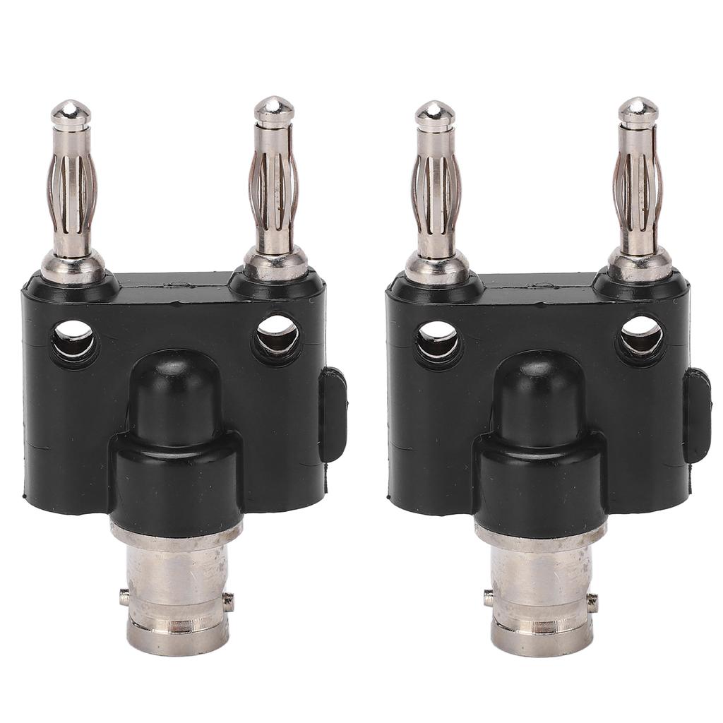 2PCS J.20022 4mm Banana Plug Connector BNC Female to Double Row Banana Connector Adapter