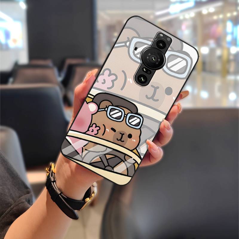 Phone Pouch Silicone Phone Case For Sony Xperia Pro-I Graffiti Full Wrap Anti-dust Protective Soft Case Cute Waterproof
