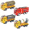 Flashing LED Fire Truck Toy Magnetic Engineering Vehicles Toy  Parent-child Interaction