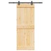 VidaXL Sliding Door and Hardware Kit 80x210 Cm Solid Pine 3332677