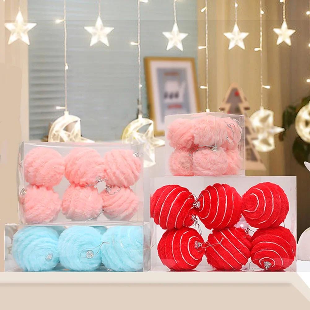 

1 Box/6PCS 8cm Christmas Ball Christmas Tree Decoration Ornaments For Home Decor 2024 New Year Navidad Pendant