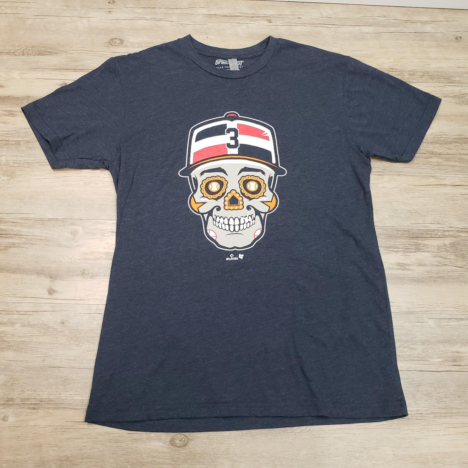 BreakingT Jeremy Pena T Shirt Houston Astros 3 Sugar Skull Logo S разноцветный