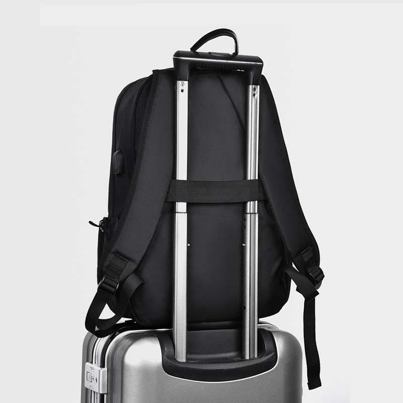 SCIONE Men's Casual Large-Capacity Backpack Lightweight Burden-reduced Waterproof Solid Color Minimalist Outdoor Leisure Sports Backpack