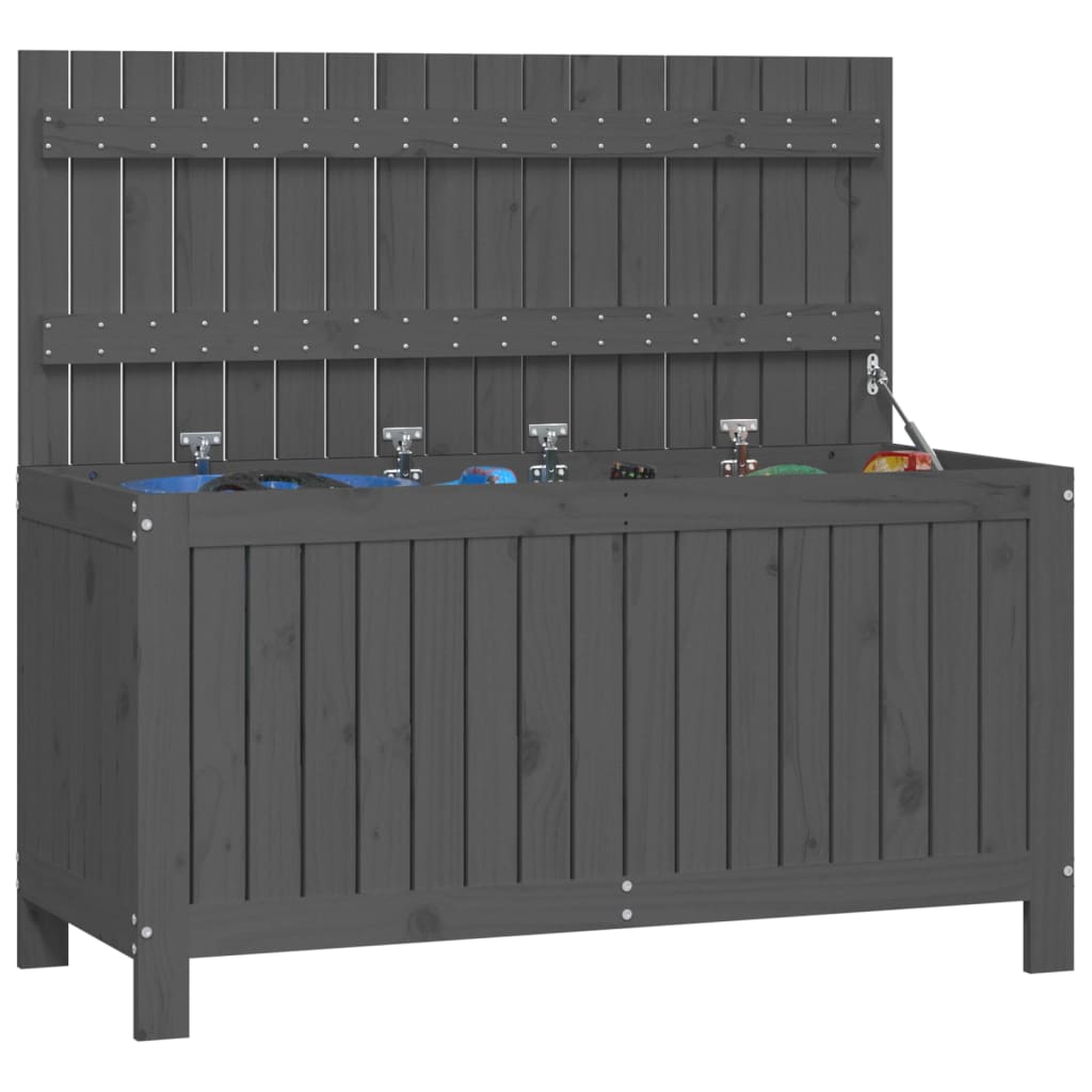 Garden Storage Box Gray 115x49x60 Cm Solid Pine Wood