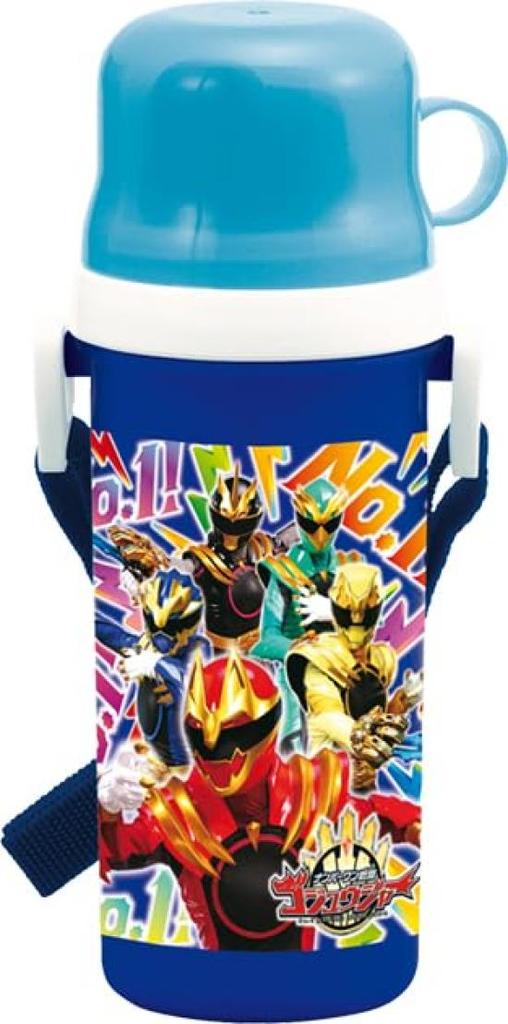 Komori Resin Number One Sentai Gojuja Direct Drinking Plastic Bottle with Cup, 500ml