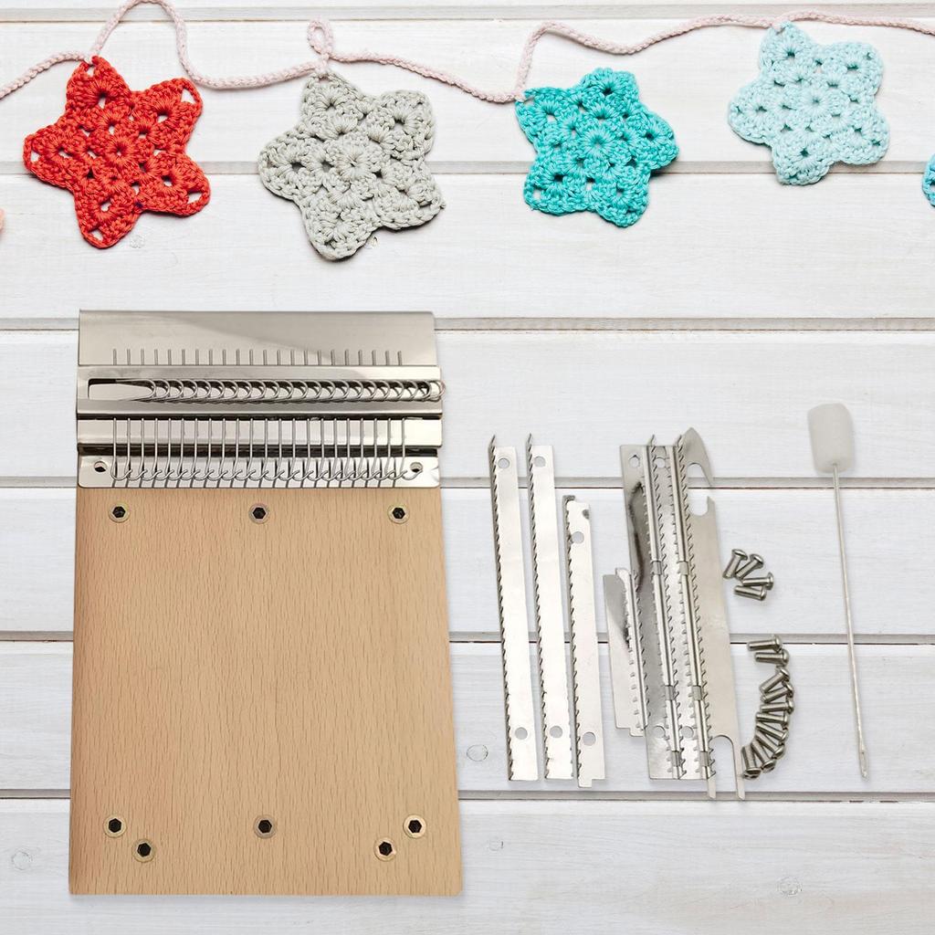 Drewniany Regulowany Mały Krosno Rękodzieło Zestaw Narzędzi do Naprawy Włóczki Dzianiny Akcesoria do Maszyn Szyjących