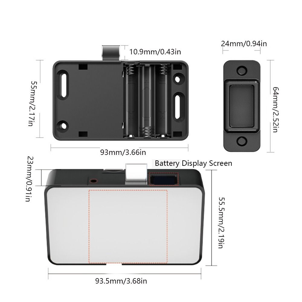 Card Swiping NFC Sensing Drawer Card Lock Non Perforated Swiping Invisible Lock Storage Lockers