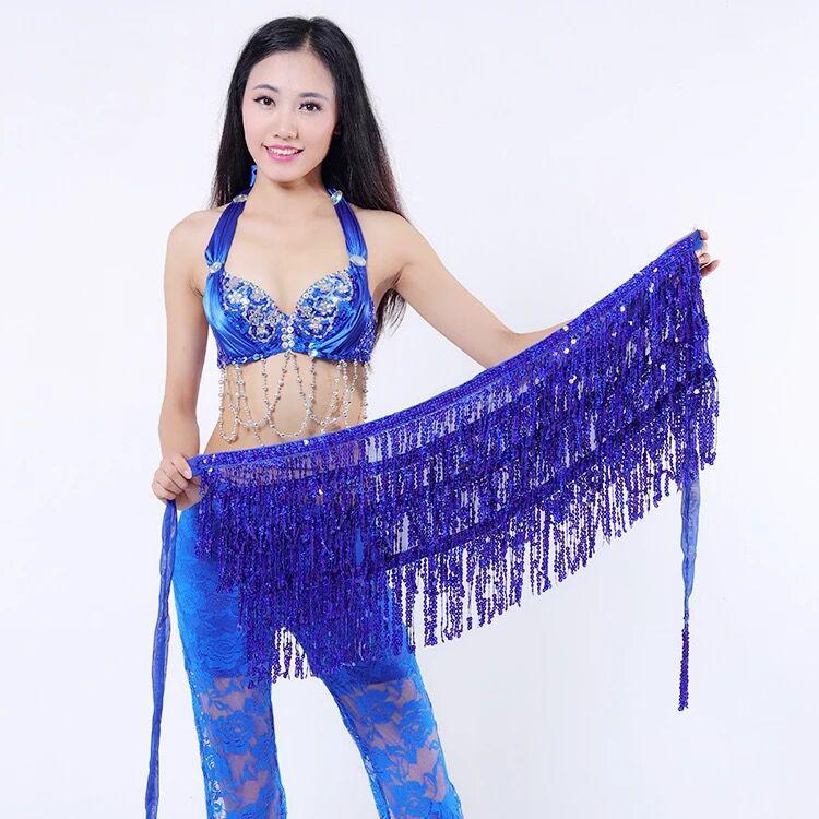 Sequin Tassel Waist Chain Hip Scarf for Belly Dance Performance & Practice