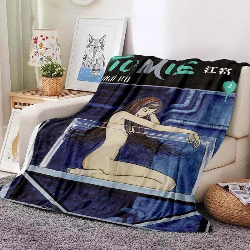 Junji Ito Tomie Kawakami Ghost Soft Plush Blanket,Flannel Blanket Throw Blanket for Living Room Bedroom Bed Sofa Picnic Cover 3D
