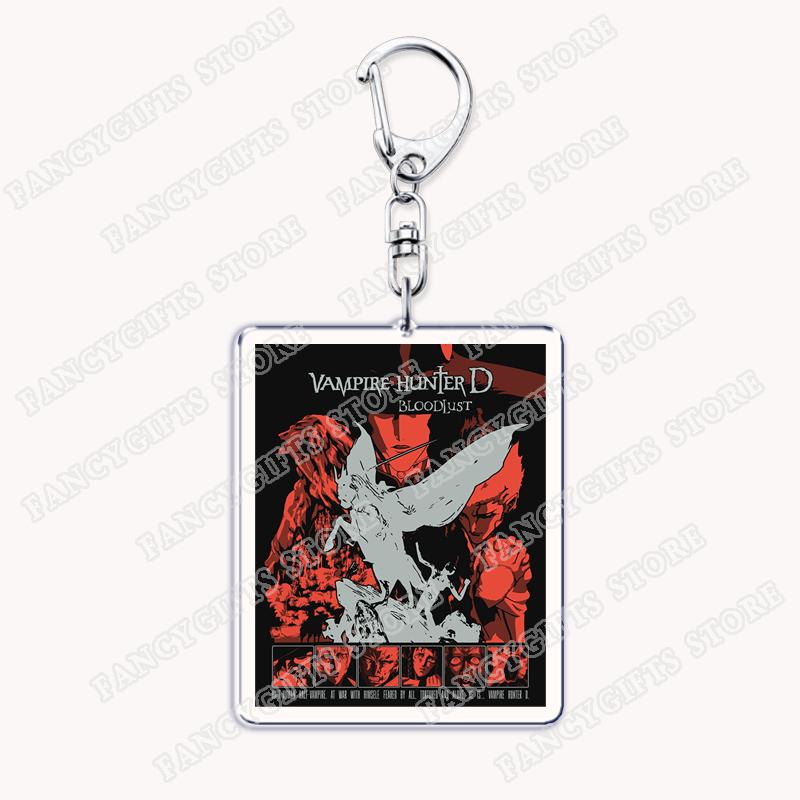 

Hot Horror Anime Vampire Keychains for Accessories Bag Manga Hunter D Bloodlust Hellsing Keyrings Jewelry Fans Friends Gifts