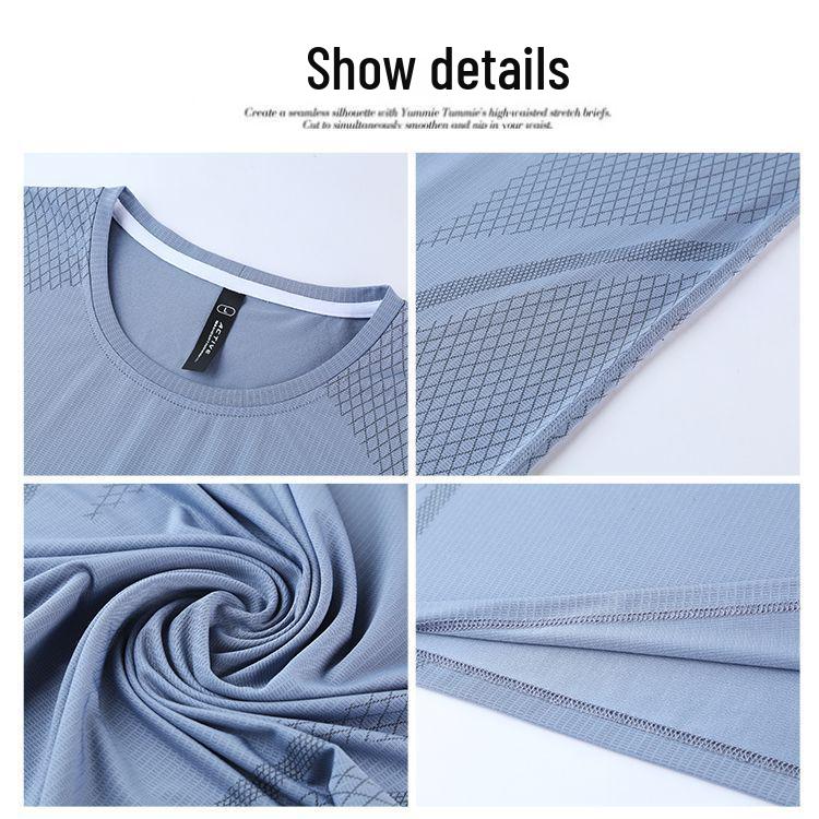 Men's Quick-Dry Breathable Fitness T-Shirt - Short Sleeve, Summer Casual Running Top