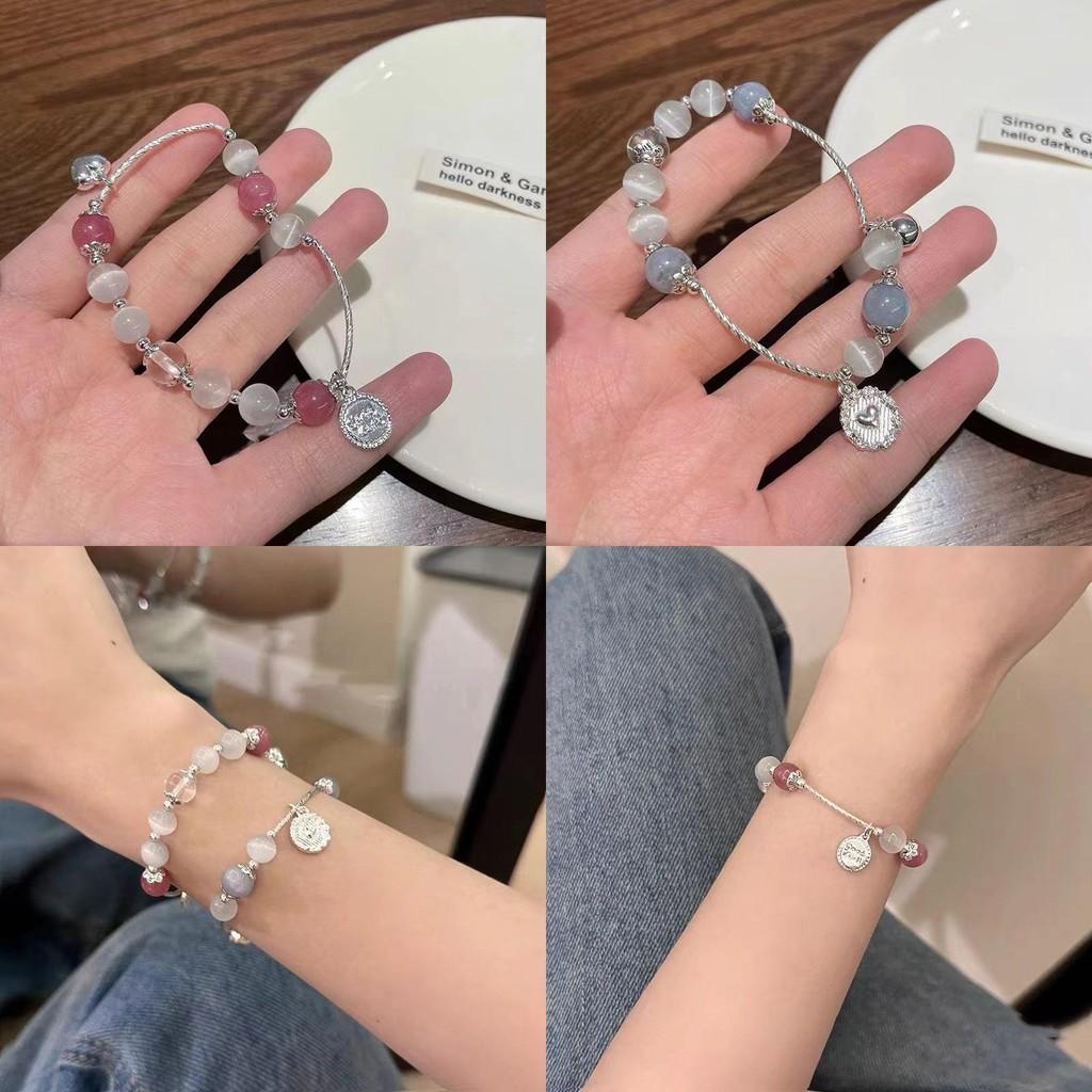 Chinese New Exquisite Heart Bracelet For Women Cat Eye Stone Charm