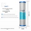 10-inch Carbon Sintered Water Purifier & 20-inch Flat Port Scale Inhibitor: Removes Scale & Chlorine.