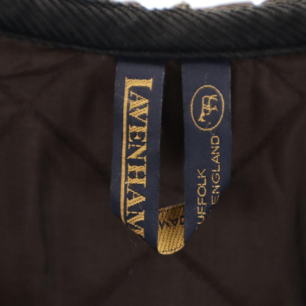 LAVENHAM Made In England Quilted Jacket 36 Black Cotton Filling Women Used