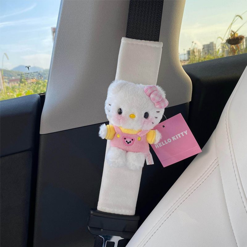 

Japanese Cute Medieval Kitty Car Safety Belt Shoulder Pad Cover Car Interior Decoration Safety Belt Cute Used Kitty Shoulder Pad - Single