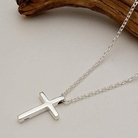 Cross necklace for cross silver silver for men and 100 for made of with width azuki chain men, necklace, necklace, men's necklace, 925, men's, small,