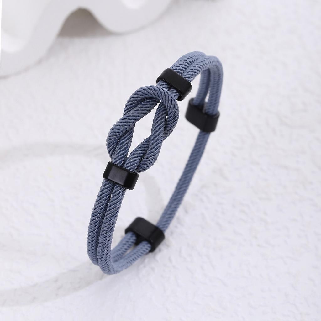 Handmade Milan Rope Adjustable Men Bracelet with Knot Design