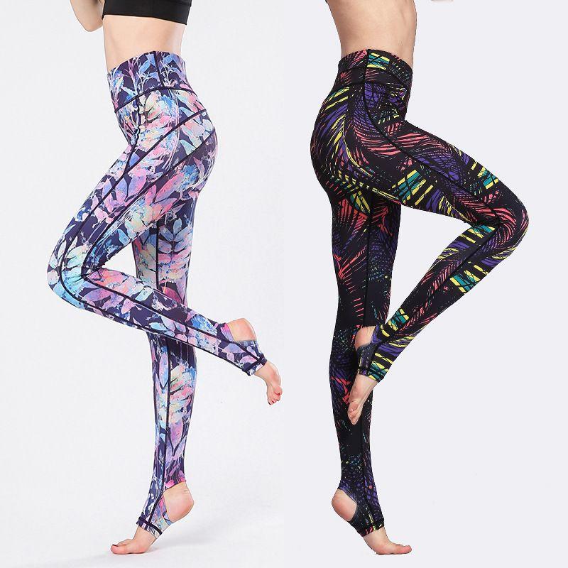 Anchored Yoga Pants Women's Tight High Waist Gym Pants Dance Pants Print Leggings Stretch Quick-Drying Fitness Pants