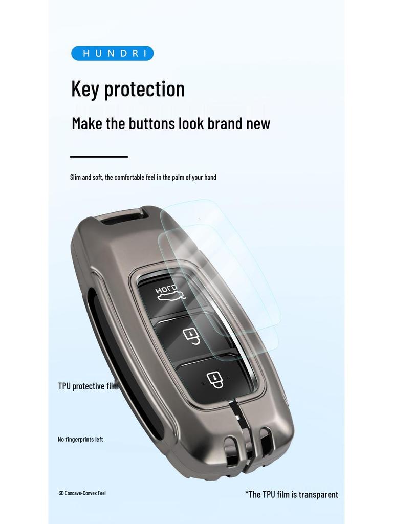 2021 Hyundai Elantra, ix35, ix25, Sonata 8, Festa Key Case - Premium Genuine Leather for Men