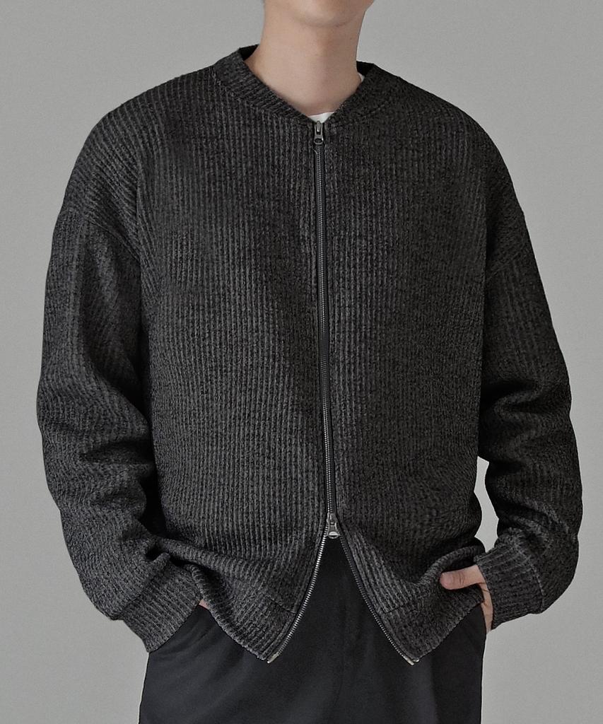 Veryvain 2Way Zip Cardigan (Dark Gray)