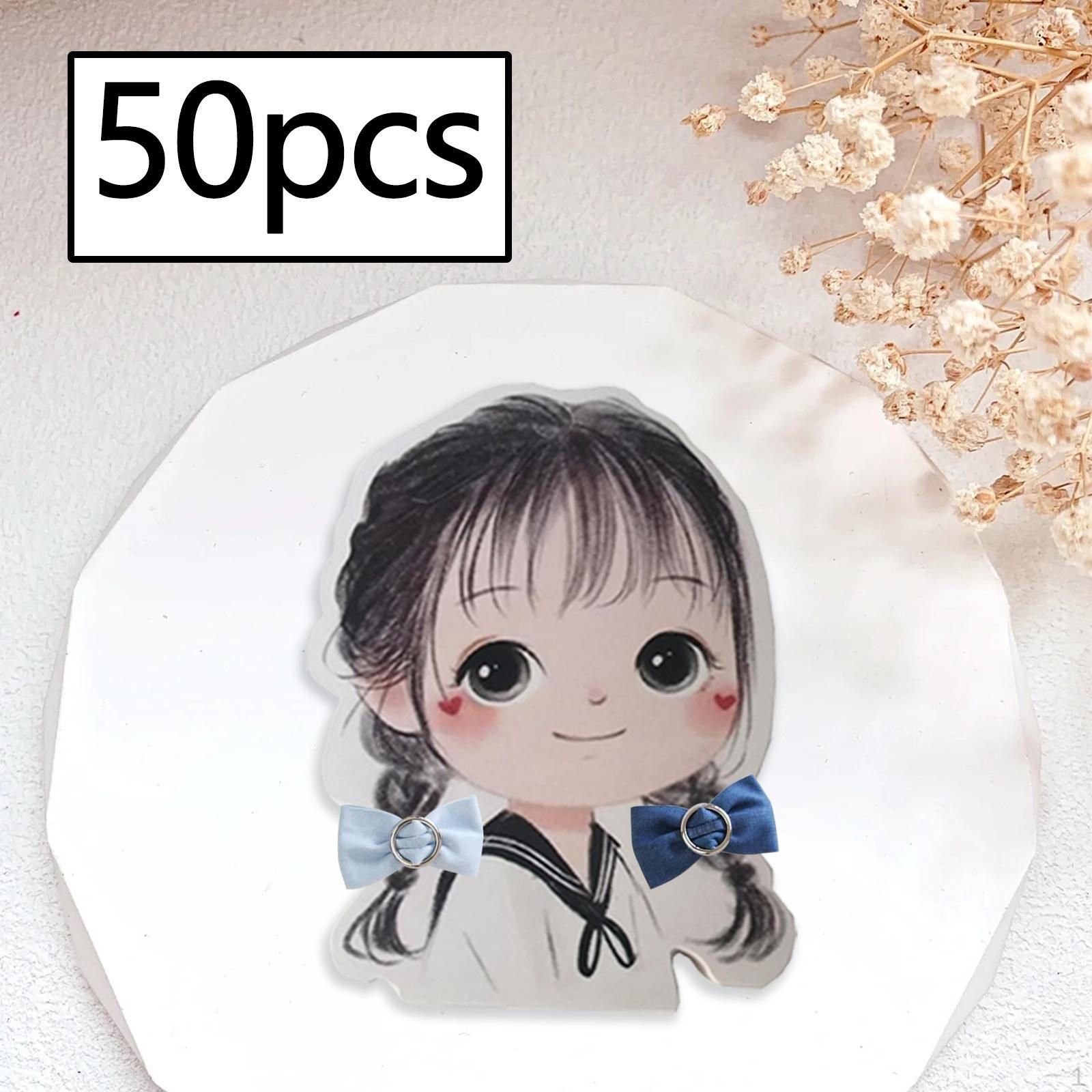 

50 карточек с заколками для волос для аксессуаров и поделок в виде бантов Style E