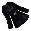 Cappotto in Finta Pelliccia Donna Inverno Morbido Fibbia Strass Slim Elastico Lunghezza Media