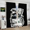 Pleated Us Dollar Bill Printed Curtains Pole Bag Christmas Decorations Daily Home Room Curtain Polyester