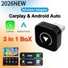 מתאם Carplay אנדרואיד אוטו אלחוטי 2 ב-1 מתאם Carplay אלחוטי מחוטי לאייפון שליטה אלחוטית Plug & Play Carplay