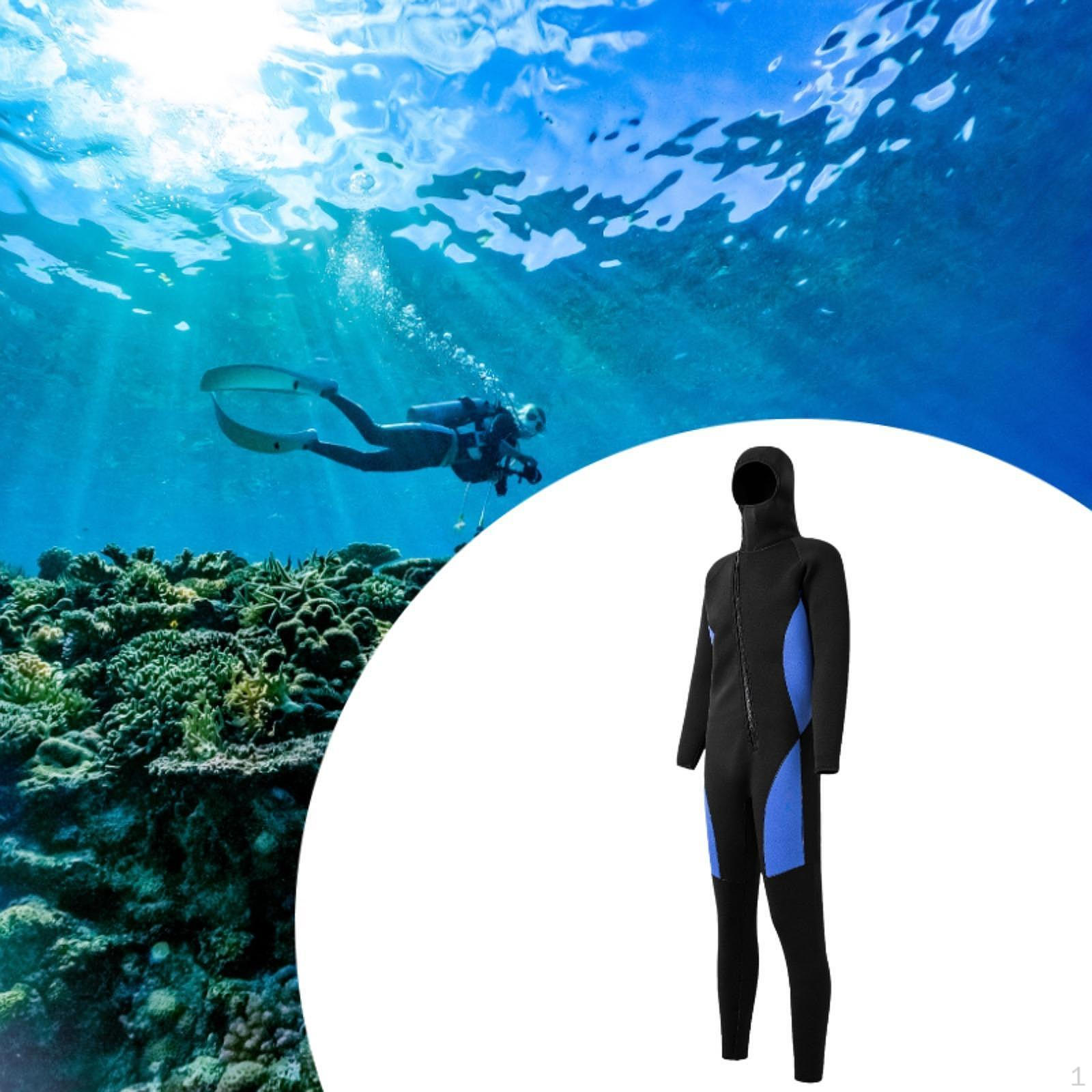 

Удосконалений неопреновий гідрокостюм товщиною 3 мм із застібкою-блискавкою спереду - дизайн унісекс S