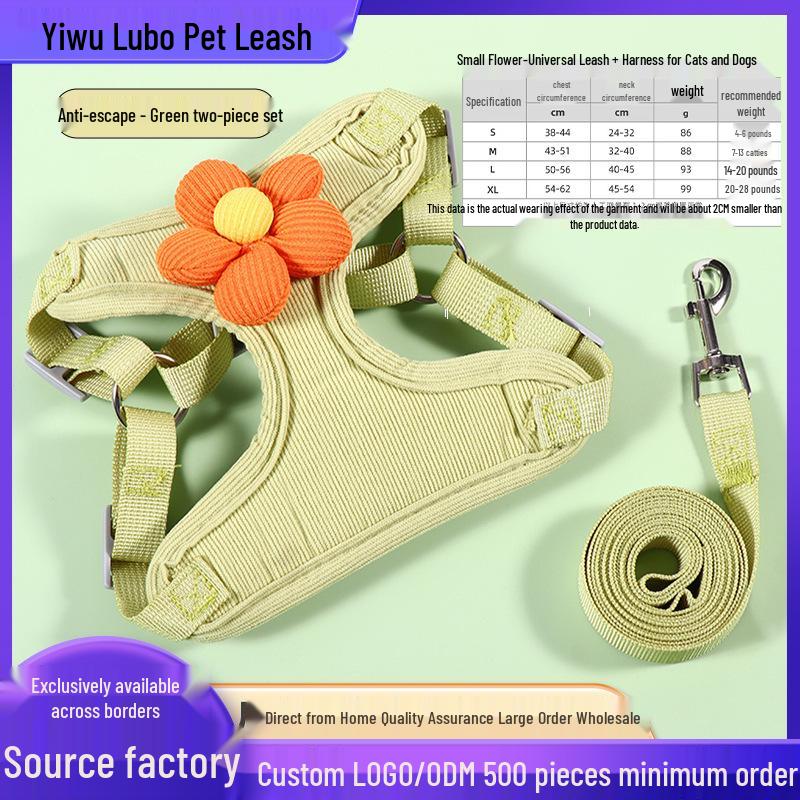 3D-Cartoon-Haustierweste und Leinen-Set für Hunde und Katzen – ausbruchsicheres Geschirr zum Spazierengehen