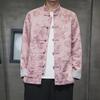 Men's Retro Deerskin Tang Suit Jacket with Hanfu Button Print