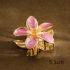 Gradient Alloy Oil Dropping Lily Flower Hair Clip Versatile Hair Accessory For Summer Beach Vocation Headwear
