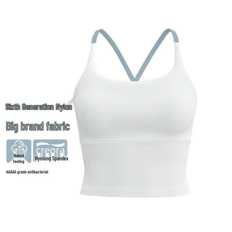 Damen High-Impact Colorblock Stoßfester Yoga Lauf-BH mit Stilvollem Rücken